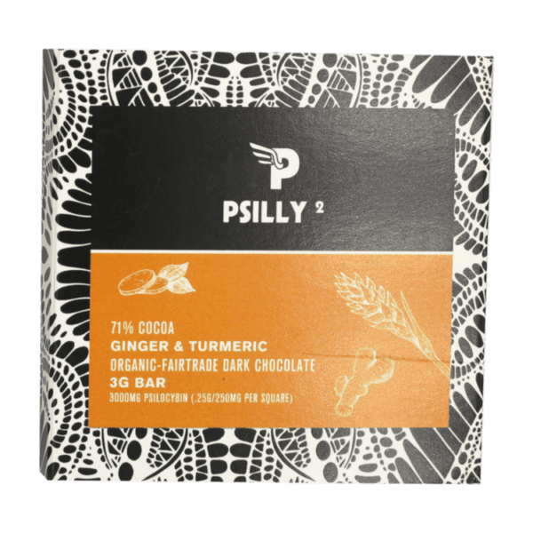 Psilly - Dark Chocolate Bar - Ginger & Turmeric | Magic Mushrooms Winnipeg Canada