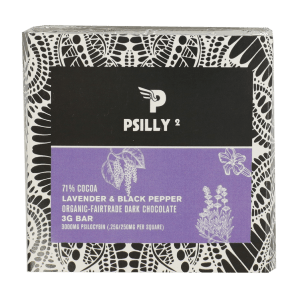 Psilly - Dark Chocolate Bar - Lavender & Black Pepper | Magic Mushrooms Winnipeg Canada